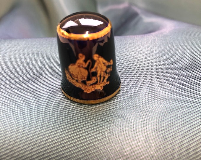 Vintage Thimble - Golden Romance