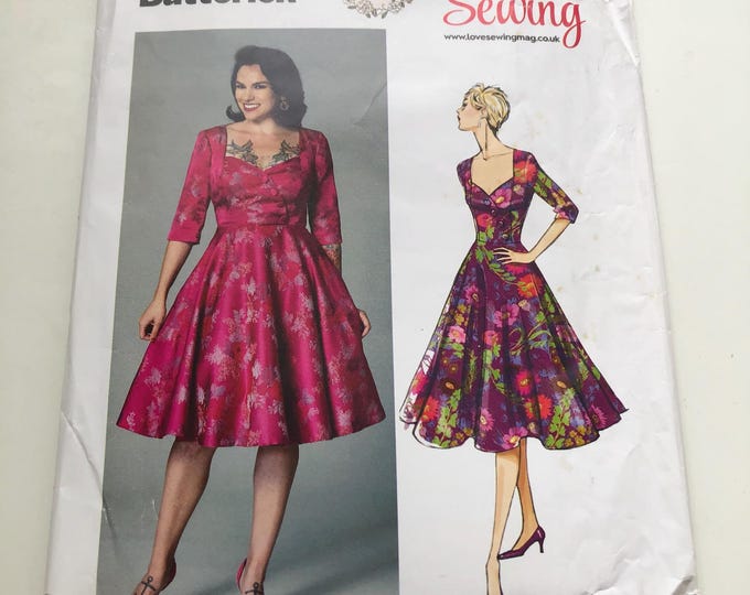 Sewing Pattern: Ladies Dress Pattern, Butterick 6412