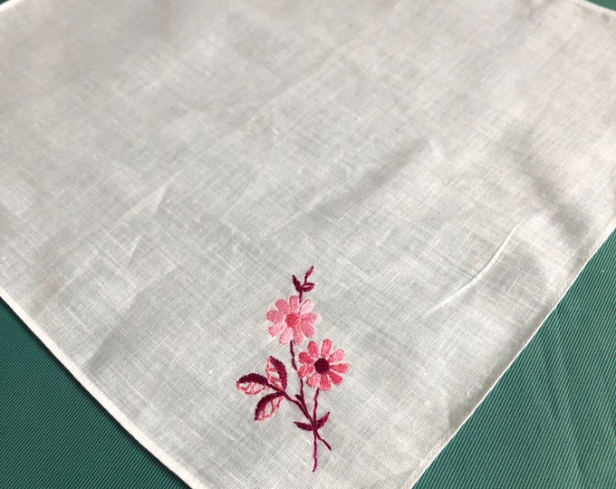 vintage ladies handkerchief, hankie
