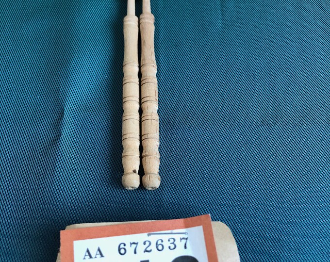 Wooden lacemaking bobbins
