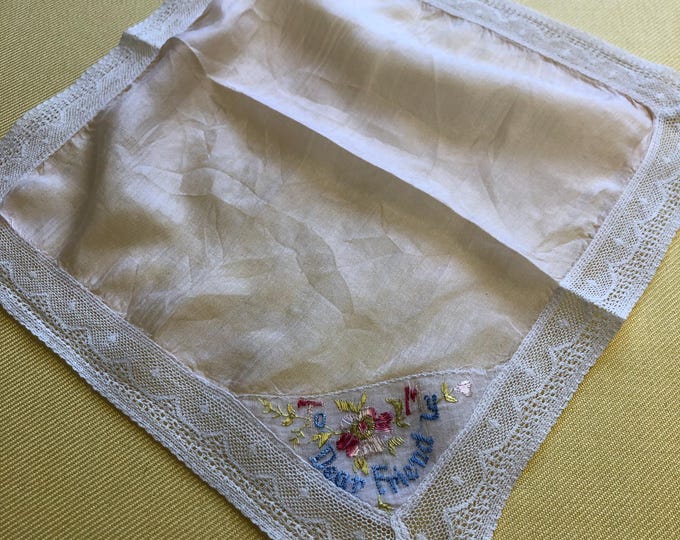 vintage ladies handkerchief, hankie,