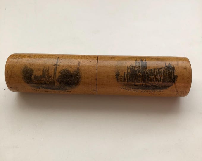 Vintage wooden needle holder