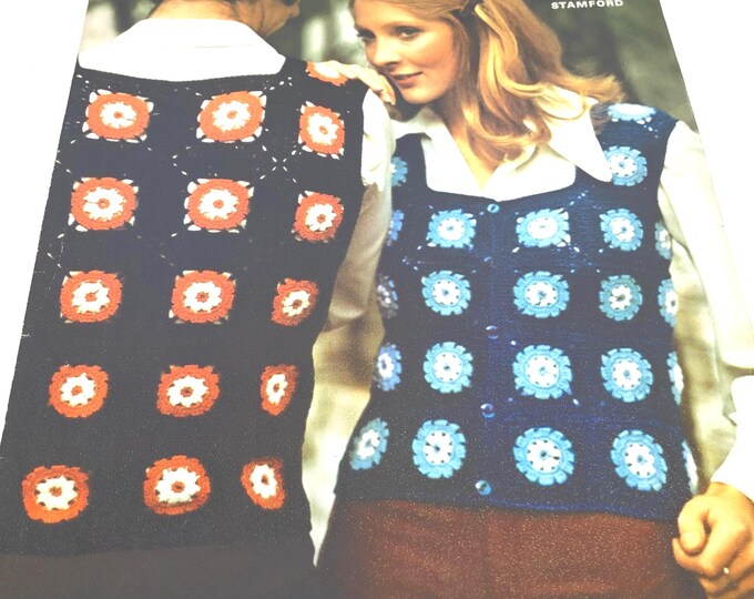 Vintage crochet pattern, Waistcoat Pattern 5158