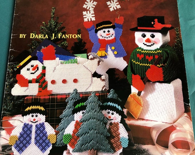 Vintage Snowmen in plastic canvas Pattern