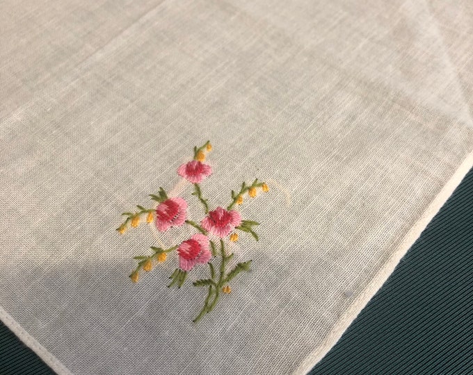 vintage ladies handkerchief, hankie