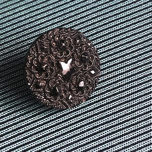 Buttons, Black Glass Victorian Buttons