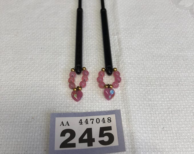 Pair of wooden lacemaking bobbins