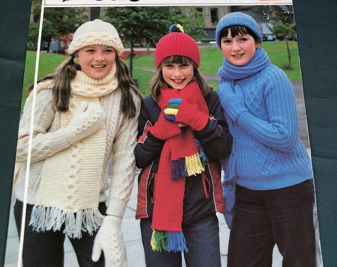 Paper vintage knitting Pattern King Cole, Carelon double knitting KC 449