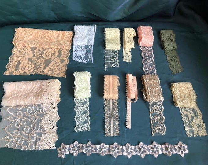 Slow stitch, Junk journal lace No. 2