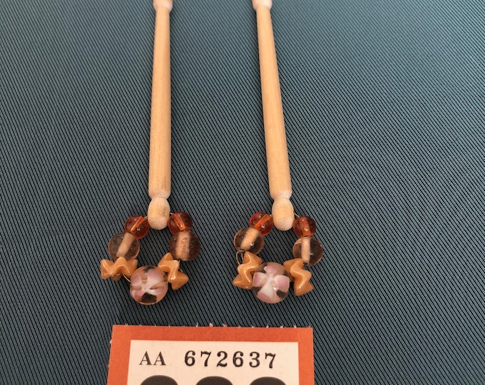 wooden lacemaking bobbins,