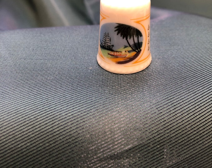 Vintage Thimble - Shogo Japan Clipper Ship