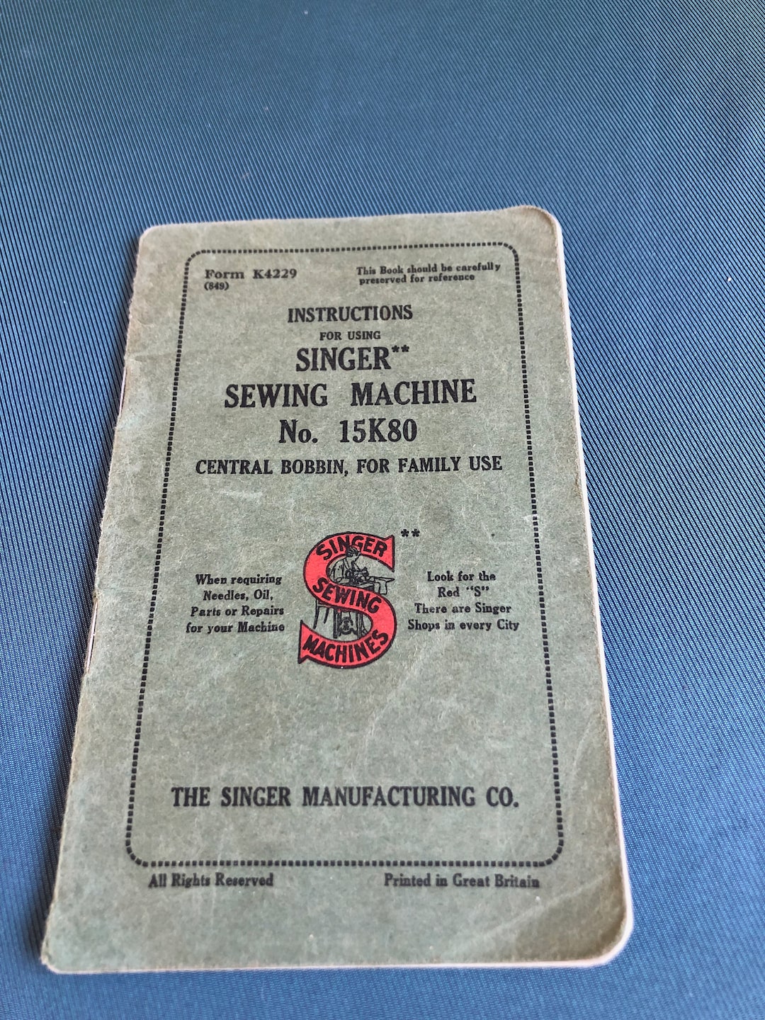 Singer Sewing Machine 15K80 Manual and Motor Boss Mounting Bolt Etsy