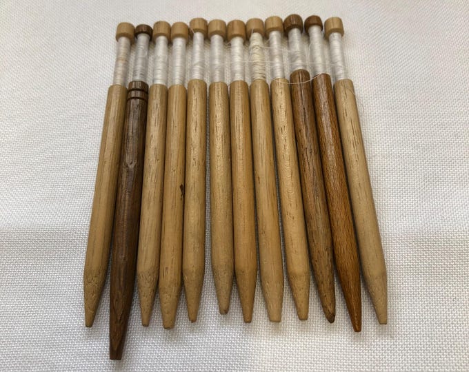 Vintage Wooden Honiton Lacemaking Bobbins - Set of 12