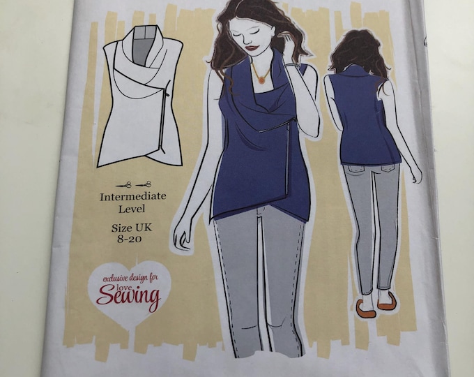 The Slouchy Gilet pattern, UNCUT, Factory Folded Simply Sew No. 16