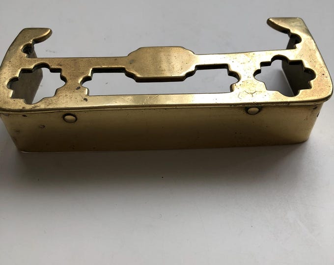 miniature brass antique fire place fender, salesman sample