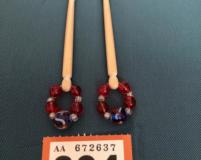 wooden lacemaking bobbins,