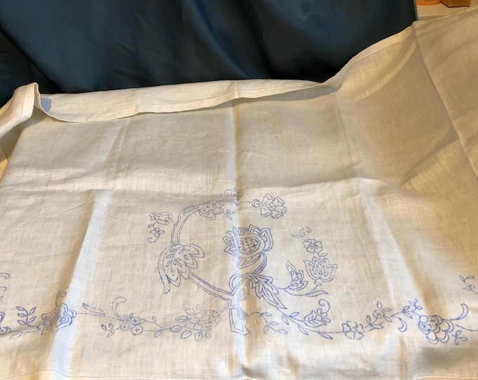 Vintage printed to embroider settee back cover, table cloth