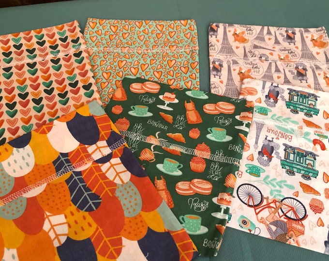 Reusable, washable food snack bags
