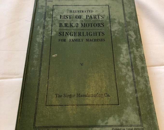 Illustrated List of Parts B.R.K. 2 Motors and singer Lights for Family Machines (2)