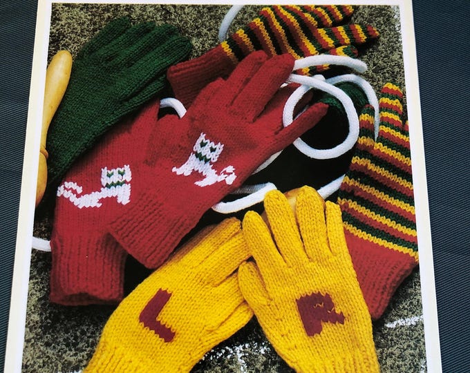 Paper, vintage knitting Pattern, Robin, gloves, pattern No. 13396