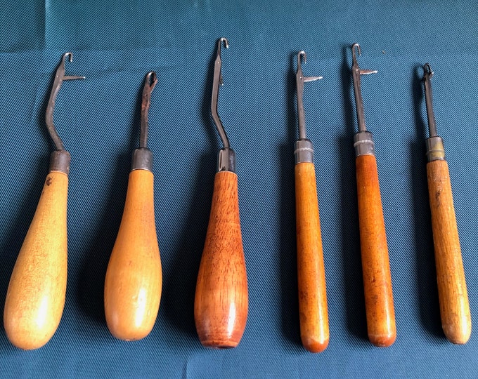 Vintage latch hooks for rug making