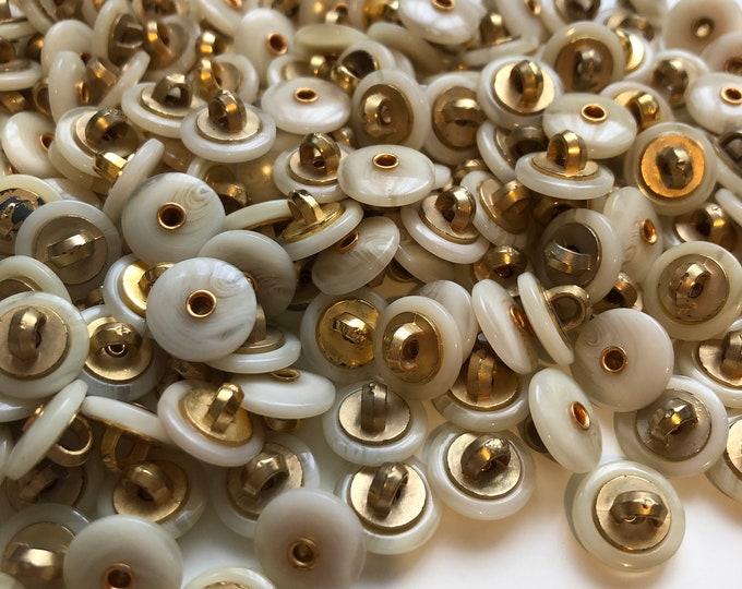 Buttons, Vintage off white, cream boot buttons