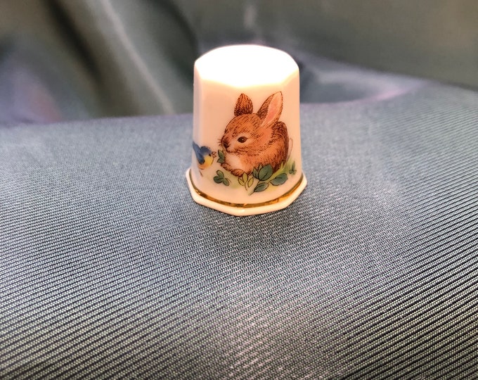 Vintage Thimble - Best Friends - Octagonal