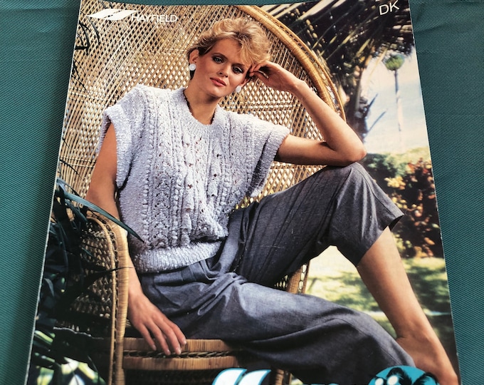 Paper vintage knitting Pattern Hayfield 2027