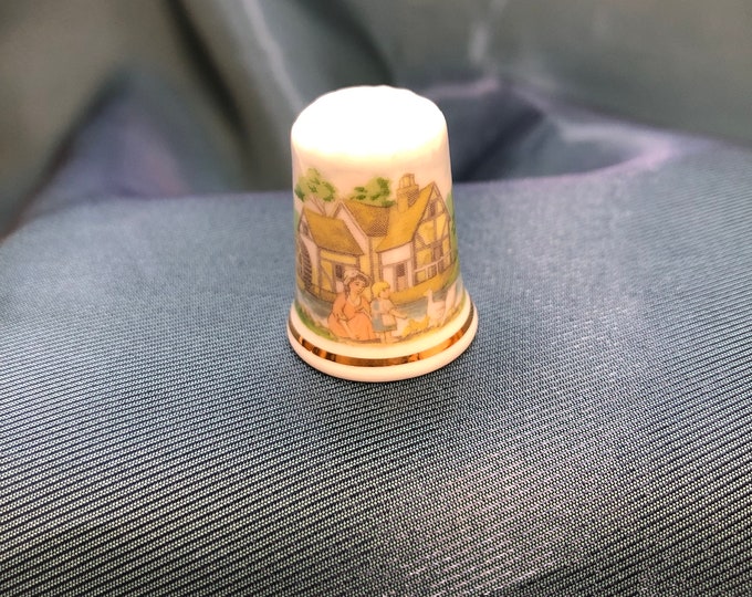 Vintage Thimble - The Old Mill