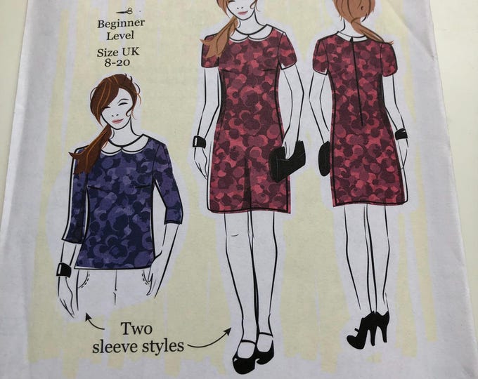 The Nancy tunic dress and top pattern, UNCUT, Factory Folded Simply Sew No. 18