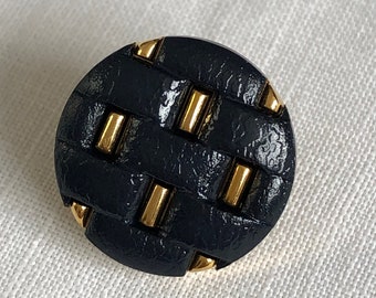 Botões, botões circulares vintage em azul escuro