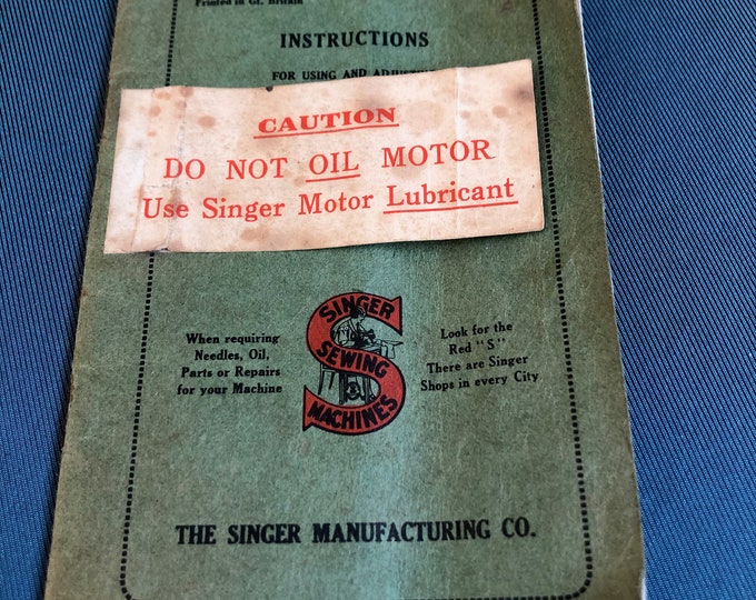 Singer sewing machine BRK Electric Motor Manual