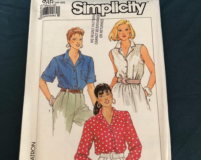 Ladies shirt, blouse paper Sewing Pattern, Factory Folded, Simplicity 9594