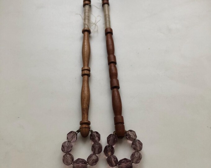 lacemaking bobbins, wooden, vintage