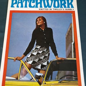 紙、ヴィンテージ編み物パターン、Twilley's Patchwork Pattern No. C842 - スカート