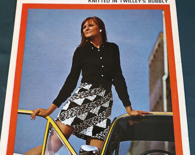 Paper, vintage knitting Pattern, Twilley's Patchwork Pattern No. C842 - Skirt