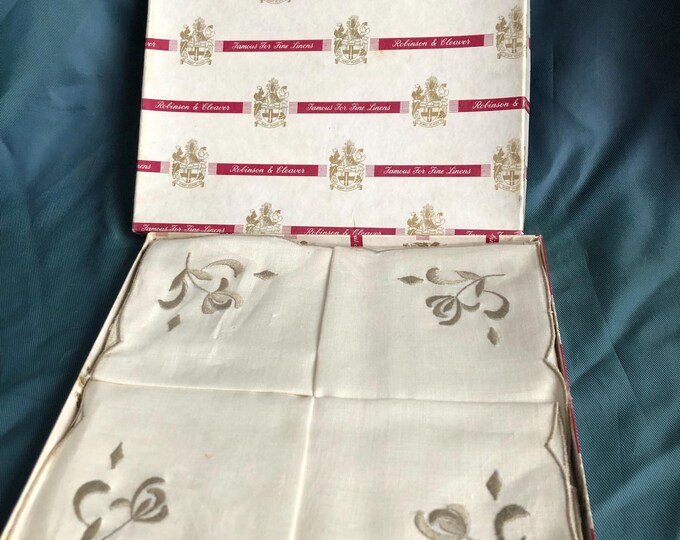 Vintage off-white linen napkins