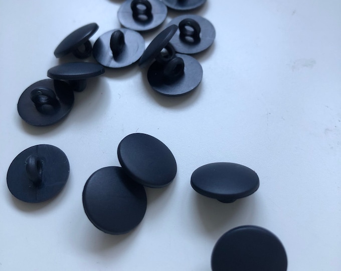Buttons x 6, Vintage circular French Navy blue fashion buttons