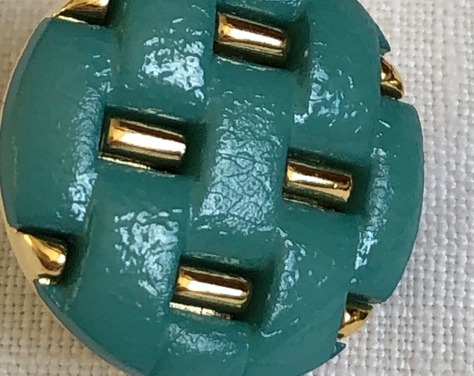 Buttons, Vintage circular dark aqua fashion buttons