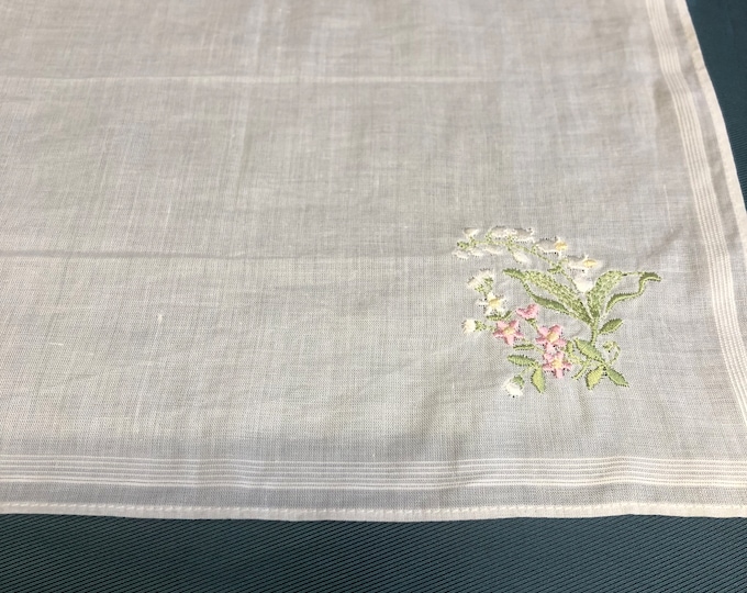vintage ladies handkerchief, hankie