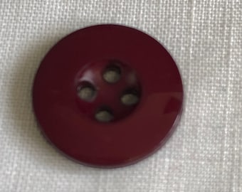 Buttons, Vintage circular dark burgundy fashion buttons