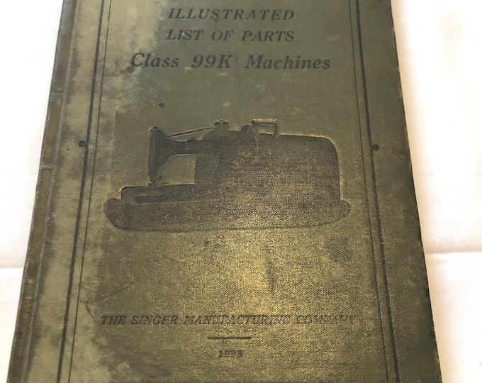 Illustrated list of parts for 99K machine