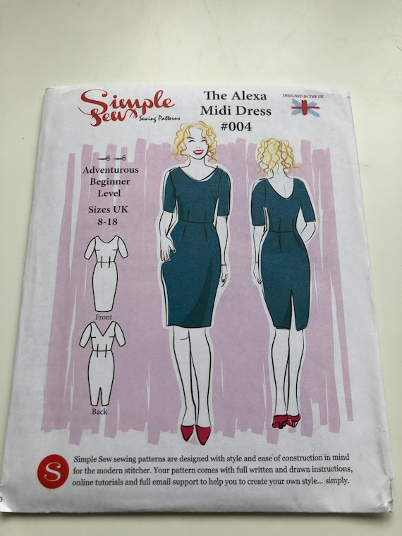 The Alexa Midi Dress Pattern, UNCUT, Factory Folded Simply Sew No. 4 - Etsy