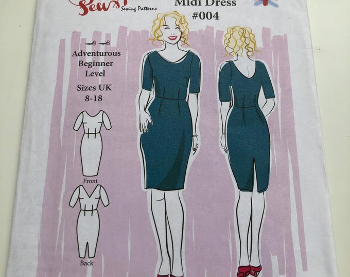 The Alexa Midi dress pattern, UNCUT, Factory Folded Simply Sew No. 4