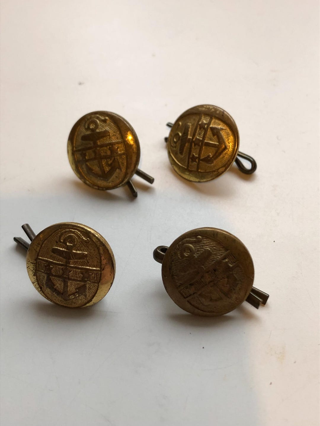 Set of Four Brass United States Navy Buttons - Etsy