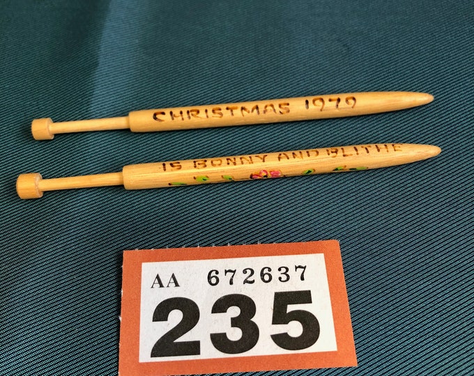 Lacemaking bobbins, vintage, wooden