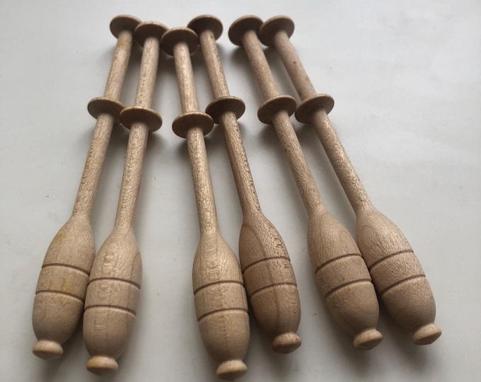 Bruge lacemaking bobbins, wooden, vintage