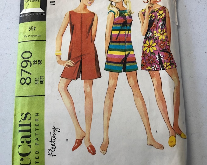 McCalls girls culotte dress pattern, CUT, McCall's 8790