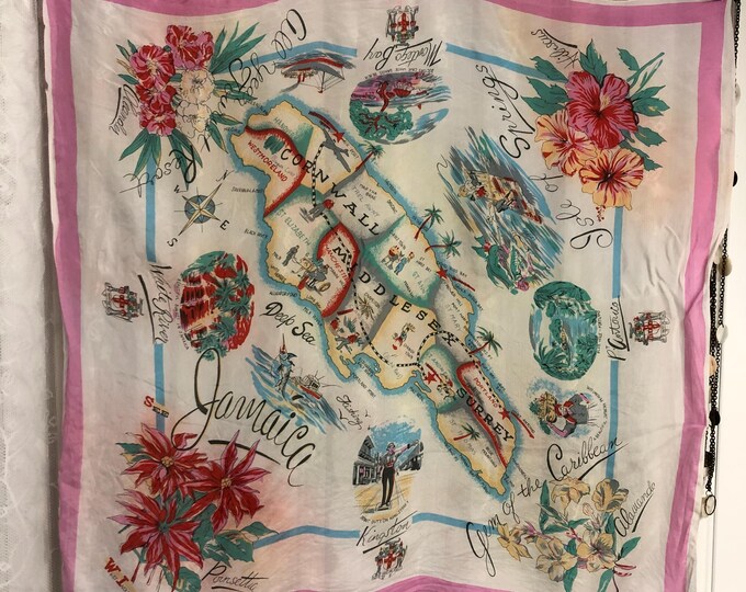 Vintage head scarf, Jamaica design