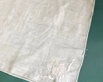 vintage ladies handkerchief, hankie